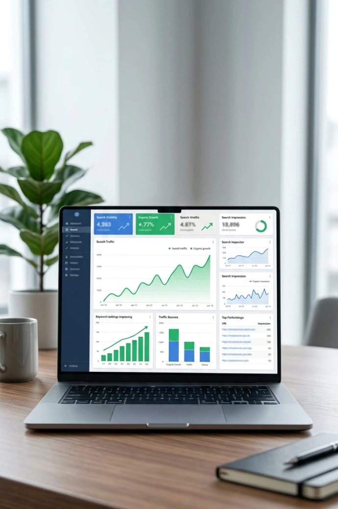 SEO analytics dashboard