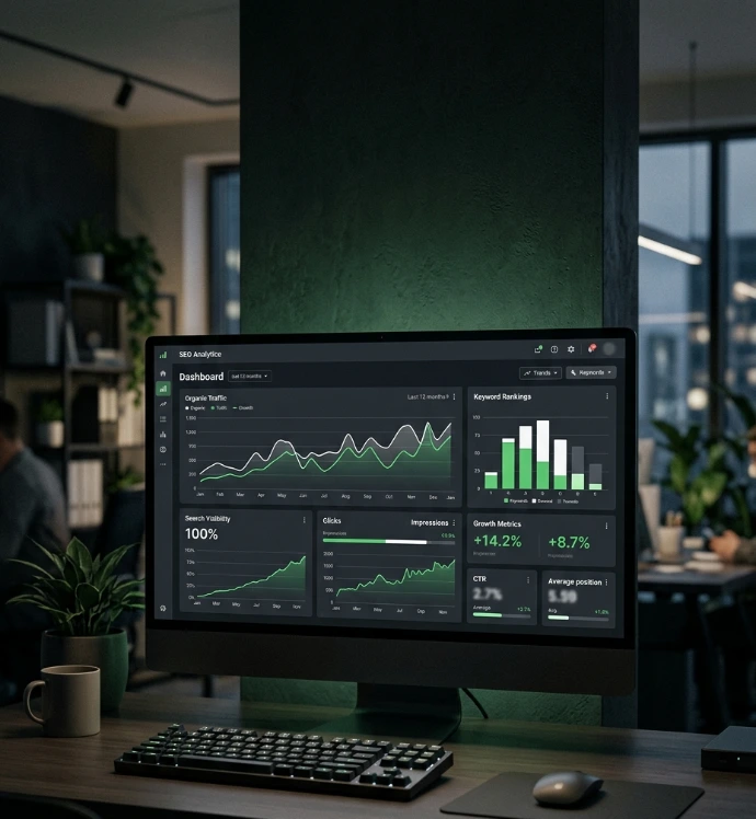 SEO analytics dashboard