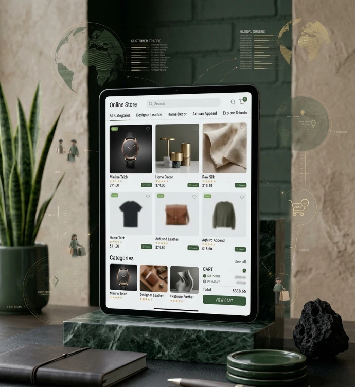 Online store website design
